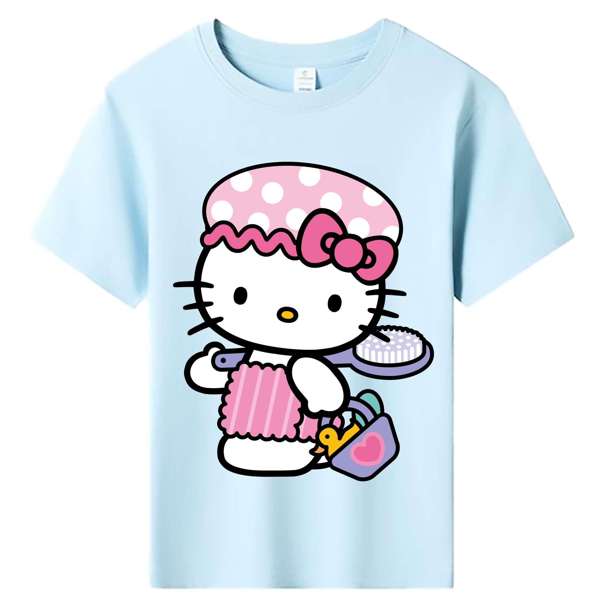 （画像用） Hello Kitty ハローキティ 綿100％キッズTシャツ（フロントプリント）
